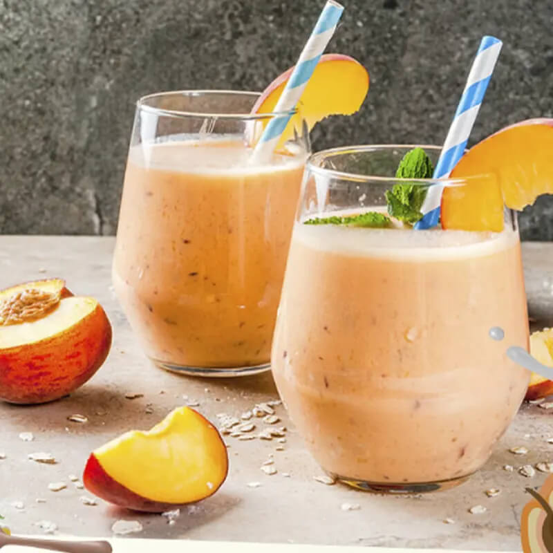 Peach Oatmeal Smoothies